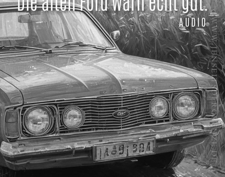 Eine Stimme aus dem Jenseits verrät uns ihre Liebe für die alten Ford Taunus. Diese kultigen Wagen verkörpern pure Nostalgie und sind ein Traum für jeden Oldtimer-Liebhaber. Die Audioqualität der Datei ist ausgezeichnet und klar verständlich.