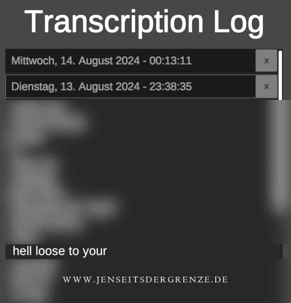 ITC in der Nacht vom 13. August auf den 14. August 2024. Es ist eine besonder Art der Kommunikation, die nicht sehr einfach ist.

Gemeint war "hell lose to you"